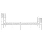 Casa si Gradina - Mobilier - Paturi si accesorii - Paturi - Cadru de pat metalic cu tablie de cap/picioare, alb, 183x213 cm - Infinity.ro