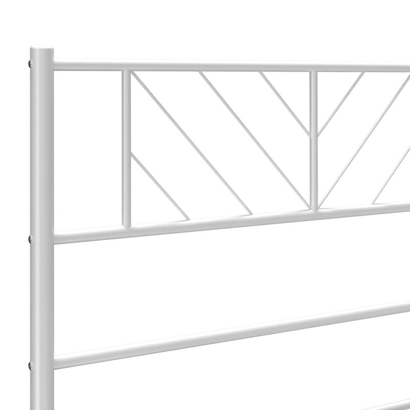 Casa si Gradina - Mobilier - Paturi si accesorii - Paturi - Cadru de pat metalic cu tablie de cap/picioare, alb, 183x213 cm - Infinity.ro