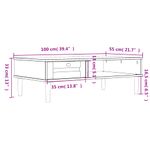 Casa si Gradina - Mobilier - Mese si birouri - Masute de cafea - Masa de cafea SENJA aspect ratan maro 100x55x33 cm lemn masiv - Infinity.ro
