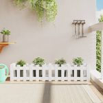Casa si Gradina - Gradinarit si plante - Plante si ghivece - Ghivece si suporturi - Pat inaltat gradina design gard alb 150x30x30cm lemn pin tratat - Infinity.ro