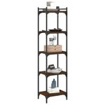 Casa si Gradina - Mobilier - Biblioteci si rafturi - Biblioteci - Biblioteca 5 niveluri, stejar maro 40x30x154 cm, lemn prelucrat - Infinity.ro