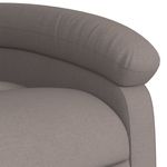 Casa si Gradina - Mobilier - Scaune si fotolii - Fotolii - Fotoliu rabatabil electric, gri taupe, material textil - Infinity.ro
