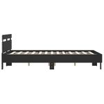 Casa si Gradina - Mobilier - Paturi si accesorii - Paturi - Cadru de pat cu tablie si LED, negru, 140x200 cm - Infinity.ro