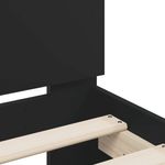 Casa si Gradina - Mobilier - Paturi si accesorii - Paturi - Cadru de pat cu tablie si LED, negru, 140x200 cm - Infinity.ro