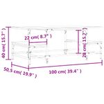 Casa si Gradina - Mobilier - Mese si birouri - Masute de cafea - Masuta de cafea, stejar afumat, 100x50,5x40 cm, lemn prelucrat - Infinity.ro
