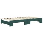 Casa si Gradina - Mobilier - Paturi si accesorii - Paturi - Pat de zi cu extensie si saltele verde inchis 100x200cm catifea - Infinity.ro