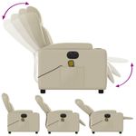 Ingrijire personala si Cosmetice - Sanatate si wellness - Articole wellness - Fotolii de masaj - Fotoliu electric de masaj rabatabil, crem, piele ecologica - Infinity.ro
