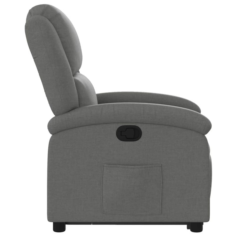 Casa si Gradina - Mobilier - Scaune si fotolii - Fotolii - Fotoliu rabatabil cu ridicare pe verticala, gri inchis, textil - Infinity.ro