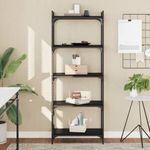 Casa si Gradina - Mobilier - Biblioteci si rafturi - Biblioteci - Biblioteca cu 5 niveluri, negru, 60x30x154 cm, lemn prelucrat - Infinity.ro