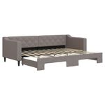 Casa si Gradina - Mobilier - Paturi si accesorii - Paturi - Pat de zi cu extensie, gri taupe, 80x200 cm, textil - Infinity.ro