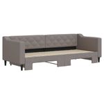 Casa si Gradina - Mobilier - Paturi si accesorii - Paturi - Pat de zi cu extensie, gri taupe, 80x200 cm, textil - Infinity.ro