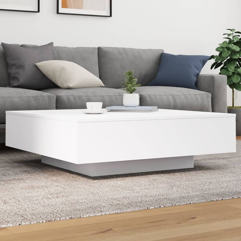 Casa si Gradina - Mobilier - Mese si birouri - Masute de cafea - Masuta de cafea, alb, 100x100x31 cm, lemn prelucrat - Infinity.ro