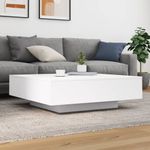 Casa si Gradina - Mobilier - Mese si birouri - Masute de cafea - Masuta de cafea, alb, 100x100x31 cm, lemn prelucrat - Infinity.ro