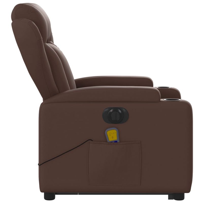 Ingrijire personala si Cosmetice - Sanatate si wellness - Articole wellness - Fotolii de masaj - Fotoliu electric masaj rabatabil cu ridicare, maro - Infinity.ro