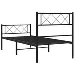 Casa si Gradina - Mobilier - Paturi si accesorii - Paturi - Cadru pat metalic cu tablii de cap/picioare, negru, 90x190 cm - Infinity.ro