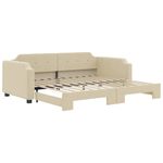 Casa si Gradina - Mobilier - Paturi si accesorii - Paturi - Pat de zi cu extensie, crem, 80x200 cm, textil - Infinity.ro