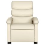 Casa si Gradina - Mobilier - Scaune si fotolii - Fotolii - Fotoliu rabatabil cu ridicare, crem, piele ecologica - Infinity.ro