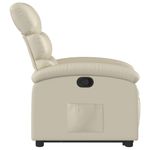 Casa si Gradina - Mobilier - Scaune si fotolii - Fotolii - Fotoliu rabatabil cu ridicare, crem, piele ecologica - Infinity.ro