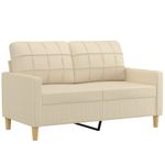 Casa si Gradina - Mobilier - Seturi de mobilier - Seturi living - Set de canapele cu perne, 2 piese, crem, textil - Infinity.ro