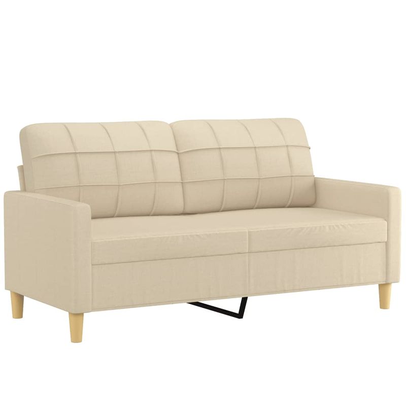 Casa si Gradina - Mobilier - Seturi de mobilier - Seturi living - Set de canapele cu perne, 2 piese, crem, textil - Infinity.ro