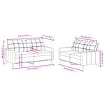 Casa si Gradina - Mobilier - Seturi de mobilier - Seturi living - Set de canapele cu perne, 2 piese, crem, textil - Infinity.ro