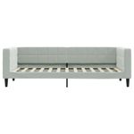 Casa si Gradina - Mobilier - Paturi si accesorii - Paturi - Pat de zi cu extensie si sertare, gri deschis 90x200 cm catifea - Infinity.ro