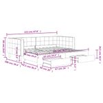 Casa si Gradina - Mobilier - Paturi si accesorii - Paturi - Pat de zi cu extensie si sertare, gri deschis 90x200 cm catifea - Infinity.ro