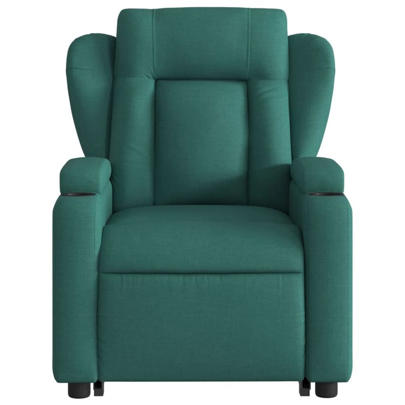 Casa si Gradina - Mobilier - Scaune si fotolii - Fotolii - Fotoliu electric rabatabil cu ridicare, verde inchis, textil - Infinity.ro