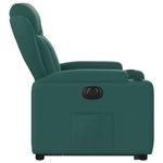 Casa si Gradina - Mobilier - Scaune si fotolii - Fotolii - Fotoliu electric rabatabil cu ridicare, verde inchis, textil - Infinity.ro