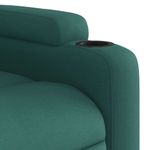 Casa si Gradina - Mobilier - Scaune si fotolii - Fotolii - Fotoliu electric rabatabil cu ridicare, verde inchis, textil - Infinity.ro
