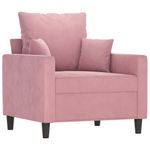 Casa si Gradina - Mobilier - Seturi de mobilier - Seturi living - Set de canapele cu perne, 3 piese, roz, catifea - Infinity.ro