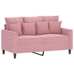 Casa si Gradina - Mobilier - Seturi de mobilier - Seturi living - Set de canapele cu perne, 3 piese, roz, catifea - Infinity.ro