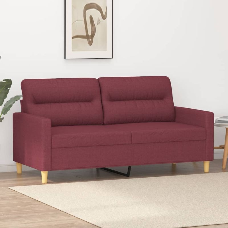 Casa si Gradina - Mobilier - Canapele si coltare - Canapele - Canapea cu 2 locuri, rosu vin, 140 cm, material textil - Infinity.ro
