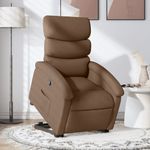 Casa si Gradina - Mobilier - Scaune si fotolii - Fotolii - Fotoliu rabatabil cu ridicare pe verticala, maro, textil - Infinity.ro