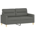Casa si Gradina - Mobilier - Canapele si coltare - Canapele - Canapea cu 2 locuri, gri inchis, 140 cm, material textil - Infinity.ro