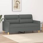 Casa si Gradina - Mobilier - Canapele si coltare - Canapele - Canapea cu 2 locuri, gri inchis, 140 cm, material textil - Infinity.ro