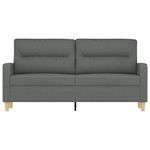 Casa si Gradina - Mobilier - Canapele si coltare - Canapele - Canapea cu 2 locuri, gri inchis, 140 cm, material textil - Infinity.ro