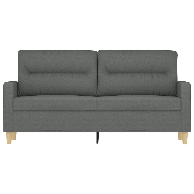 Casa si Gradina - Mobilier - Canapele si coltare - Canapele - Canapea cu 2 locuri, gri inchis, 140 cm, material textil - Infinity.ro