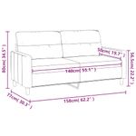 Casa si Gradina - Mobilier - Canapele si coltare - Canapele - Canapea cu 2 locuri, gri inchis, 140 cm, material textil - Infinity.ro