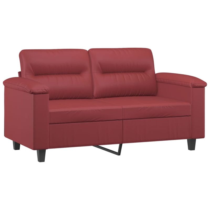Casa si Gradina - Mobilier - Seturi de mobilier - Seturi living - Set de canapele cu perne, 3 piese, rosu vin, piele ecologica - Infinity.ro