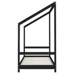 Casa si Gradina - Mobilier - Mobilier copii - Patuturi copii - Cadru de pat pentru copii negru 2x(80x200) cm lemn masiv de pin - Infinity.ro