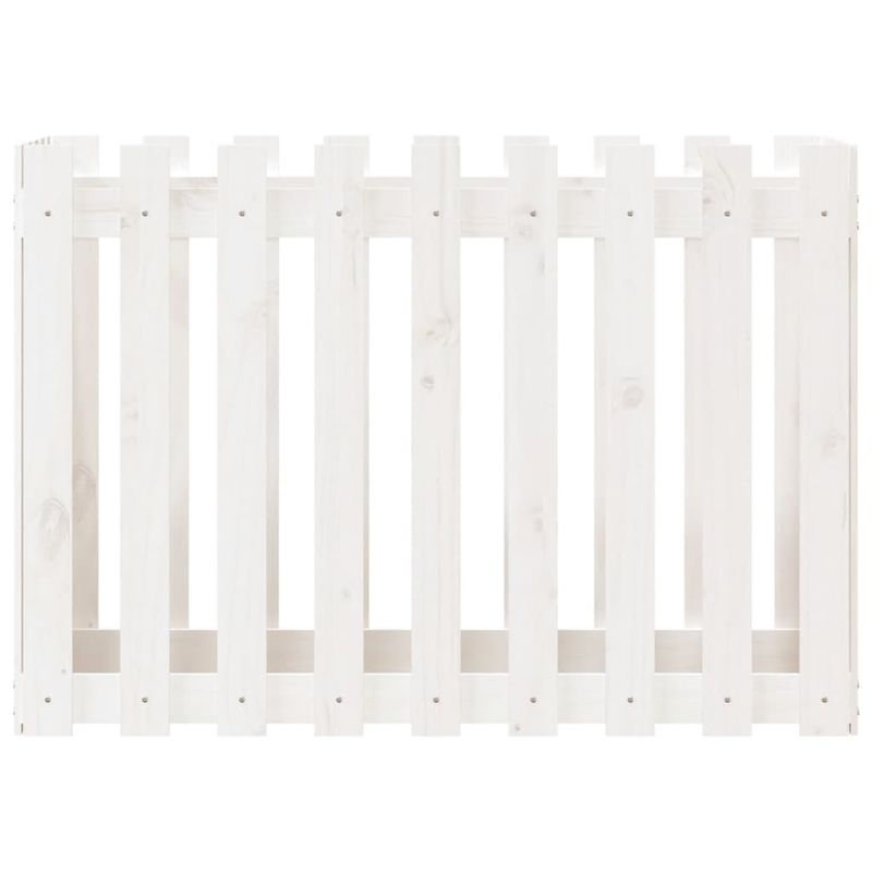 Casa si Gradina - Gradinarit si plante - Plante si ghivece - Ghivece si suporturi - Pat inaltat gradina design gard alb 100x50x70cm lemn pin tratat - Infinity.ro