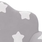 Casa si Gradina - Mobilier - Mobilier copii - Mobilier camera copiilor - Canapea extensibila copii 2 locuri gri deschis/stele plus moale - Infinity.ro