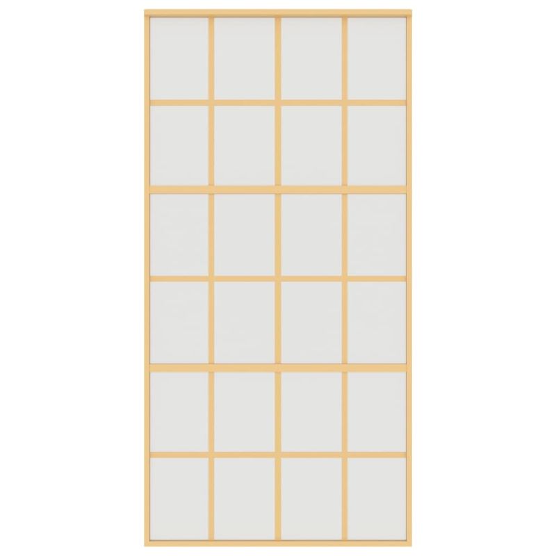 Casa si Gradina - Constructii - Usi interior, exterior si garaj - Usi garaj - Usa glisanta, auriu, 102,5x205 cm, sticla ESG mata si aluminiu - Infinity.ro