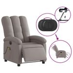 Ingrijire personala si Cosmetice - Sanatate si wellness - Articole wellness - Fotolii de masaj - Fotoliu electric de masaj rabatabil, gri taupe, textil - Infinity.ro