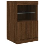 Casa si Gradina - Mobilier - Comode si corpuri - Comode - Servanta cu lumini LED, stejar maro, 41x37x67 cm - Infinity.ro