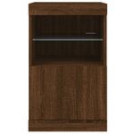 Casa si Gradina - Mobilier - Comode si corpuri - Comode - Servanta cu lumini LED, stejar maro, 41x37x67 cm - Infinity.ro