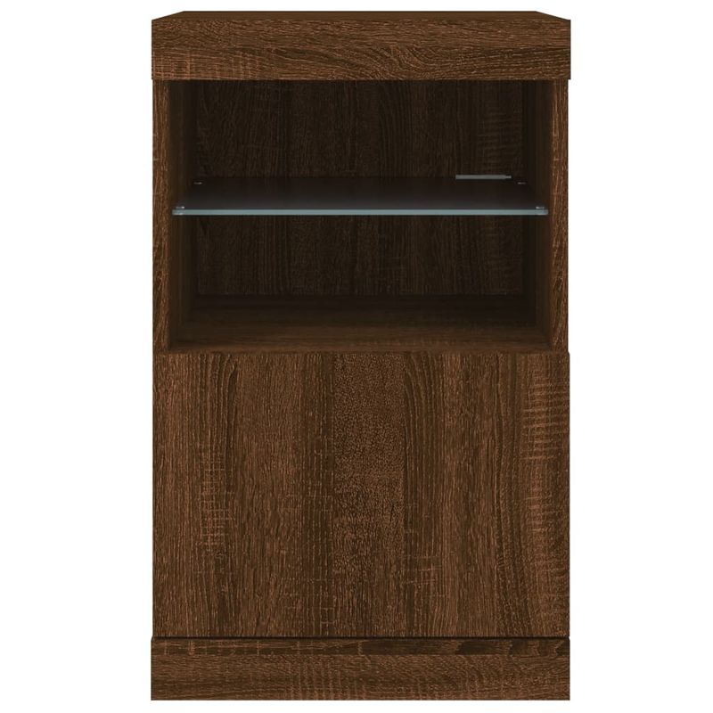 Casa si Gradina - Mobilier - Comode si corpuri - Comode - Servanta cu lumini LED, stejar maro, 41x37x67 cm - Infinity.ro