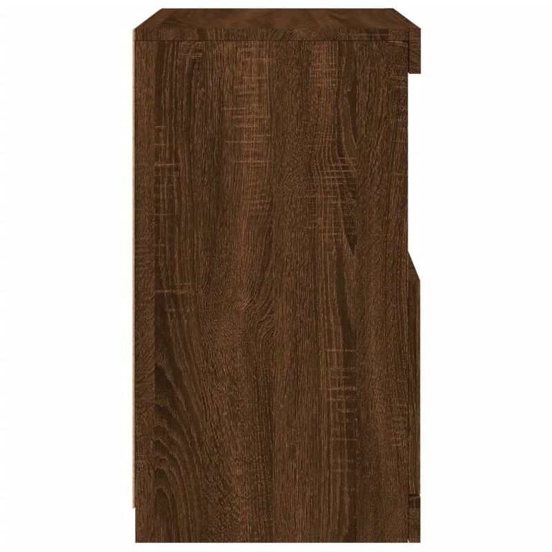 Casa si Gradina - Mobilier - Comode si corpuri - Comode - Servanta cu lumini LED, stejar maro, 41x37x67 cm - Infinity.ro