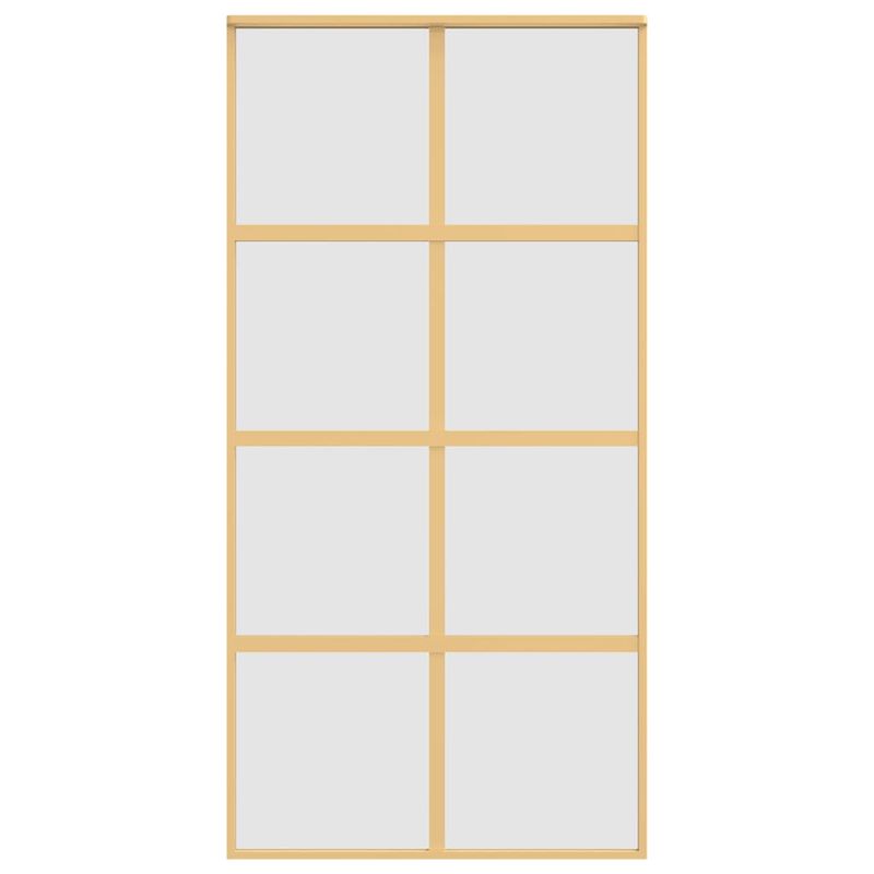 Casa si Gradina - Constructii - Usi interior, exterior si garaj - Usi garaj - Usa glisanta, auriu, 102,5x205 cm, sticla ESG mata si aluminiu - Infinity.ro